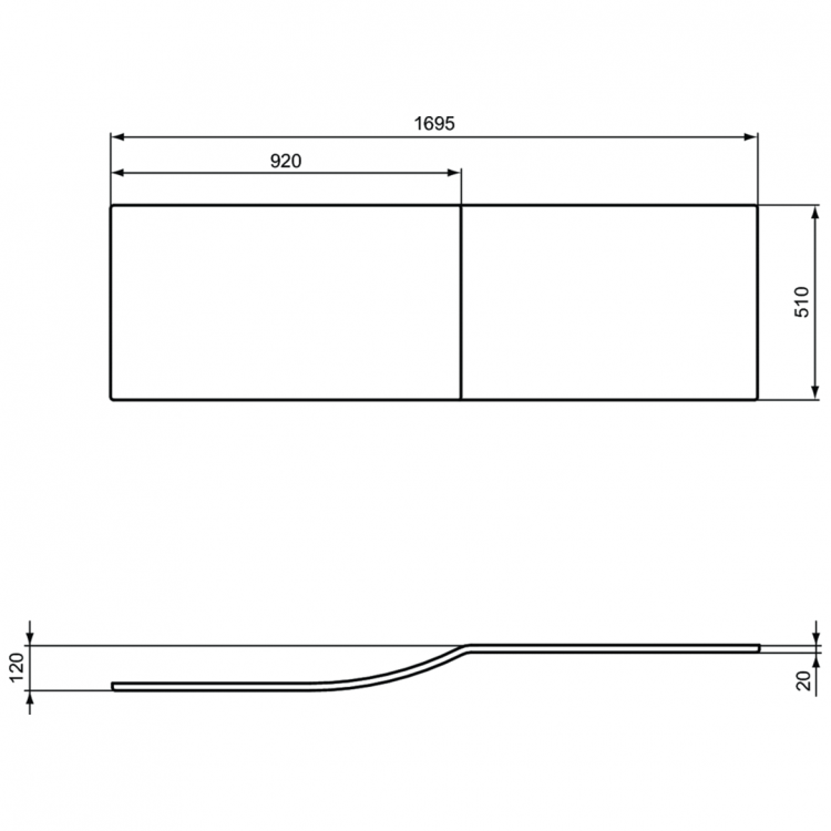 E108401 Панель для ванны 170 см Ideal Standard CONNECT AIR - Вид №4