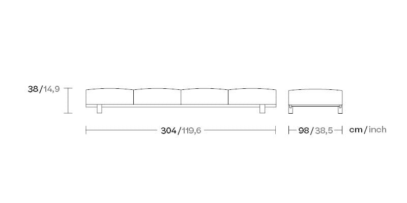 Тканевая садовая скамейка Kettal Пирс ARCH-00017575 - Вид №4