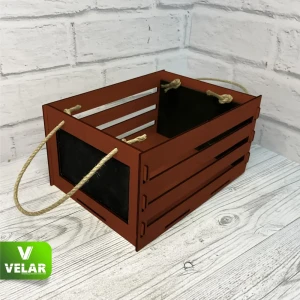 91627101 Ящик деревянный для хранения Velar цвет красное дерево 250x180x125 мм STLM-0817412