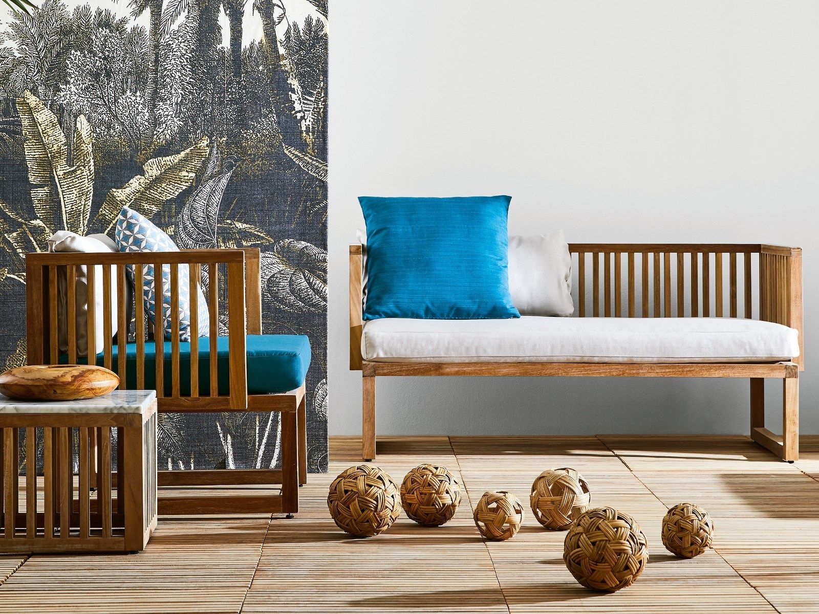 Садовое кресло из тикового дерева с подлокотниками Il Giardino di Legno код ARCH-00075090 - Вид №3