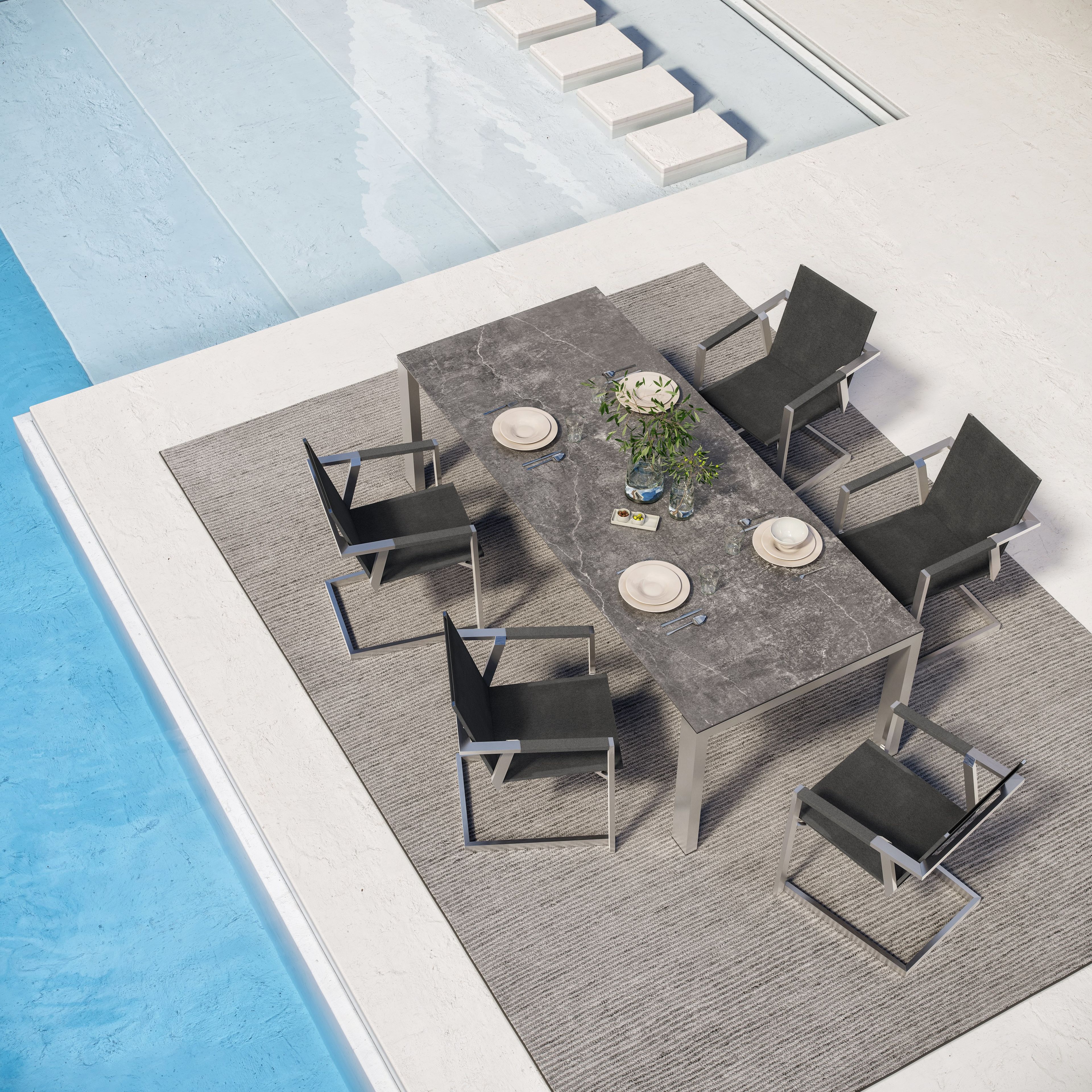 Выдвижной прямоугольный садовый стол solpuri моно ARCH-00149396 - Вид №4