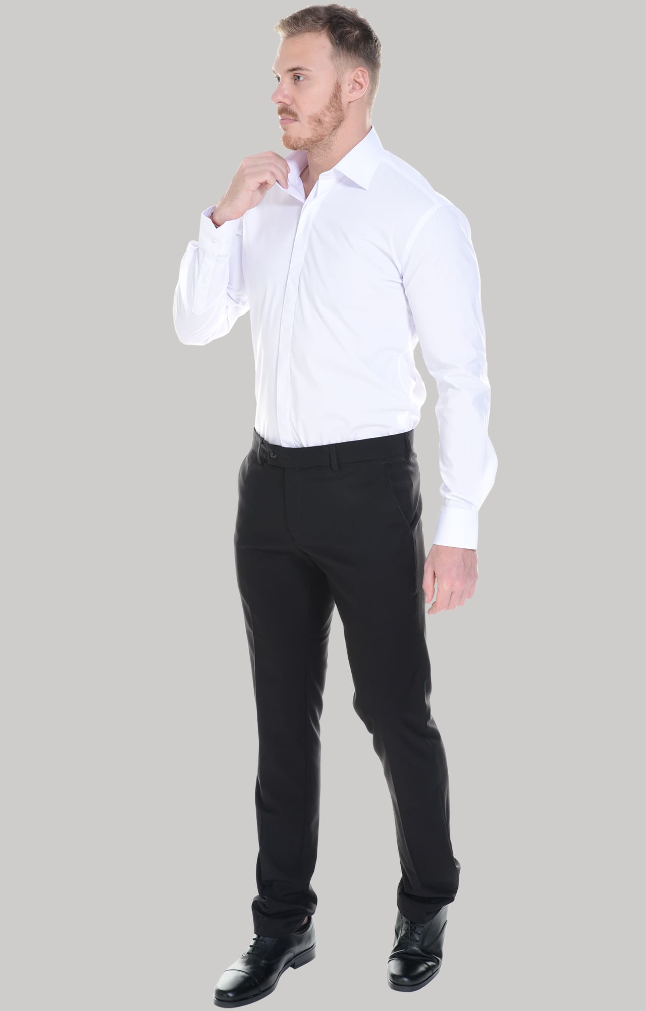 62467 Рубашка мужская  white El-Risto  Корпоративная одежда  размер 42/176-182  - Вид №23