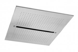 C001B+C001A  Многофункциональный верхний душквадратный 53 x 53 см потолочный минимальный поток 18 л/мин Функции: 400 форсунок с противоизвестковой обработкой, 40 x 40 см Водопад (ширина 40 см) Туман, 2 форсунки с противоизвестковой обработкой и антикапель