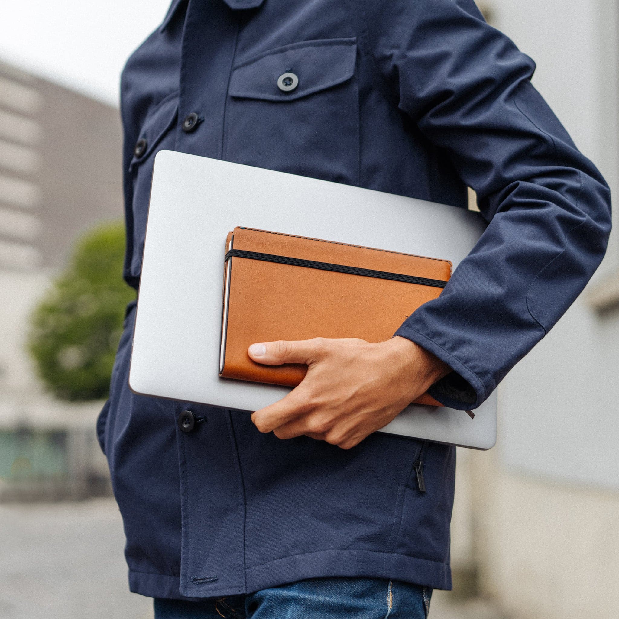 W108CHES Обложка для ноутбука - Каштан - Карст Wingback  - Вид №6