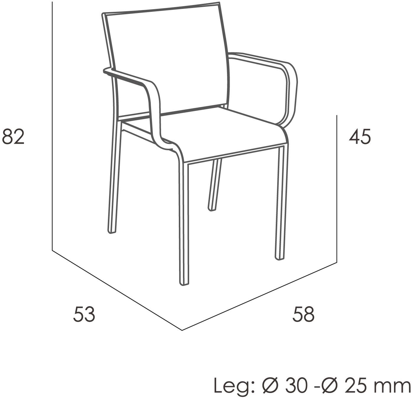 Ezpeleta Штабелируемый садовый стул из алюминия и phifertex®  Mn-lan00  - Вид №5