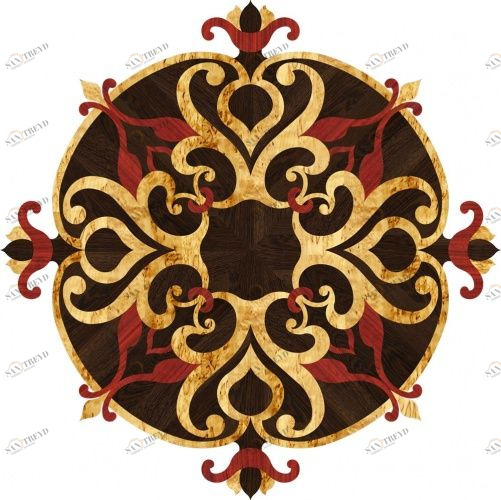 Художественный паркет Da Vinci Розетка 26-035 Венге Любая на выбор (Гладкая) х1000Радиус мм 260090035