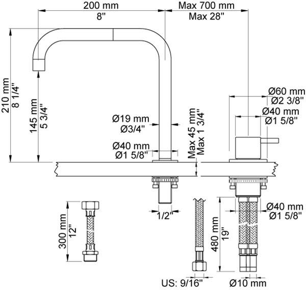 VOLA Смеситель кухонный с поворотным изливом sun-id-1477512 - Вид №1