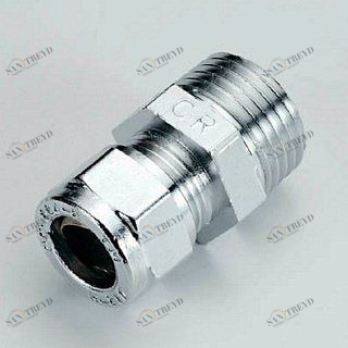 Муфта НР 12 x 1/2" хром обжим TIEMME 1130043