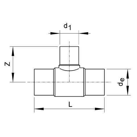 SANIT 842700210120251 Тройник 90 °, полипропилен, SDR 11, длинный, уменьшается  - Вид №1
