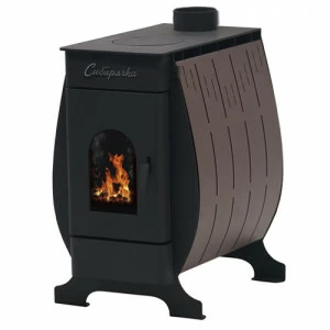 Отопительная печь НМК Сибирячка-9 с окрашенным кожухом