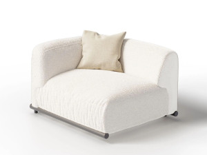 Угловое садовое кресло из ткани