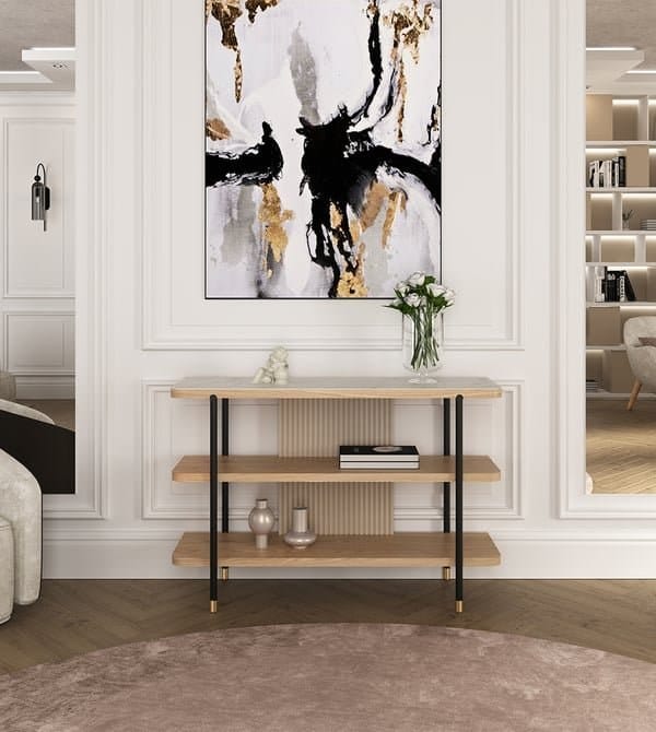 Прямоугольная консоль из массива дерева с полками animovel Fidji ARCH-00100528 - Вид №2