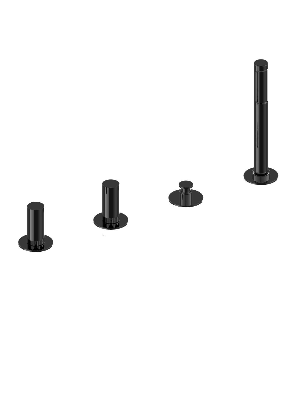 Смеситель для ванны с 4 отверстиями и ручным душем Rubinetterie Frattini Pepe XL ARCH-00026690 - Вид №10