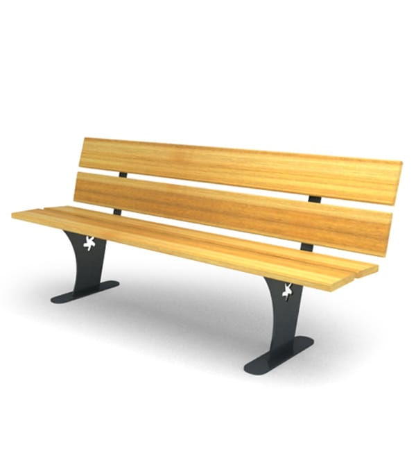 Оцинкованная стальная скамья со спинкой Viscio Urban Design OLANDESINA ARCH-00014532 - Вид №5