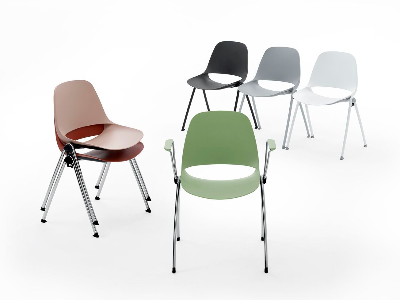 Штабелируемый стул с подлокотниками Diemmebi ARCH-00126405 - Вид №3