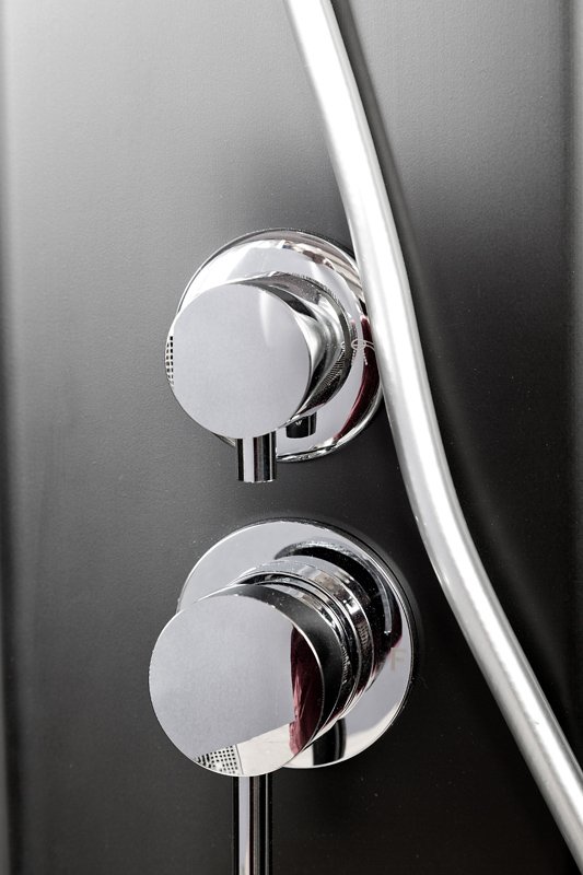 ЕМ4516 LED с гм. Душевая кабина DETO Серия EM L 801 с гм. и эл. BLACK - Вид №8