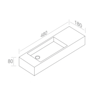 L321T0RPV3.100 Подвесная раковина прямоугольная A. e T. Italia ACQUAFREDDA Белый глянцевый AeT ITALIA - Вид №1