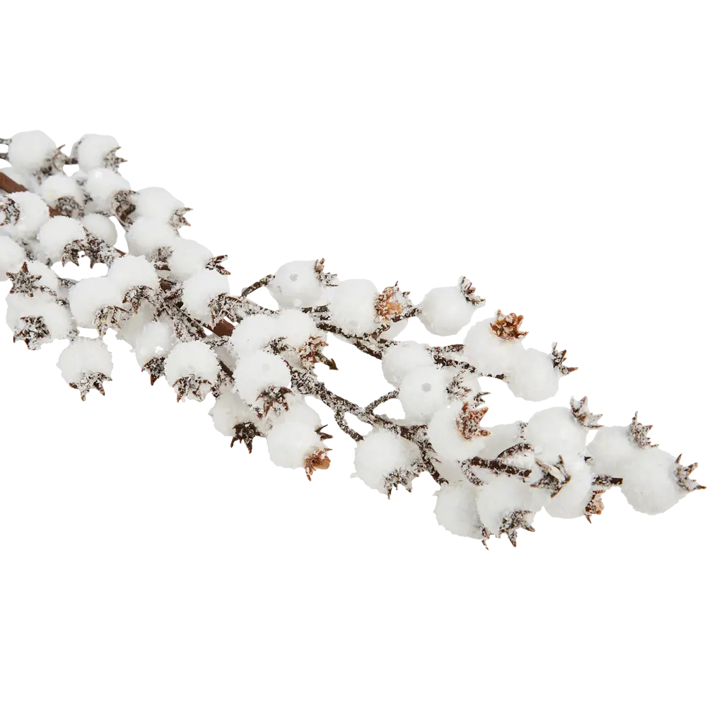 Ветка декоративная Зимние ягоды пластик белая 15x58 см Santreyd STLM-2146221 - Вид №2