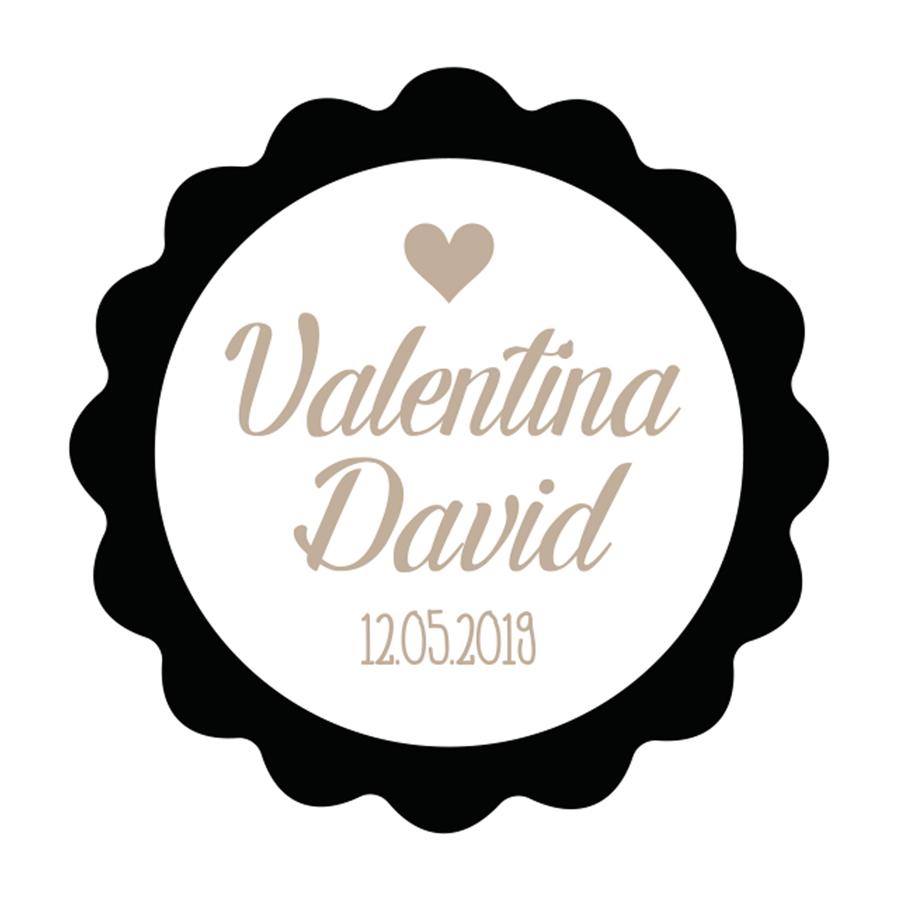 X639.07 PERS. 48 Романтические стикеры с черной волной Dekoraniaevents Bodas 