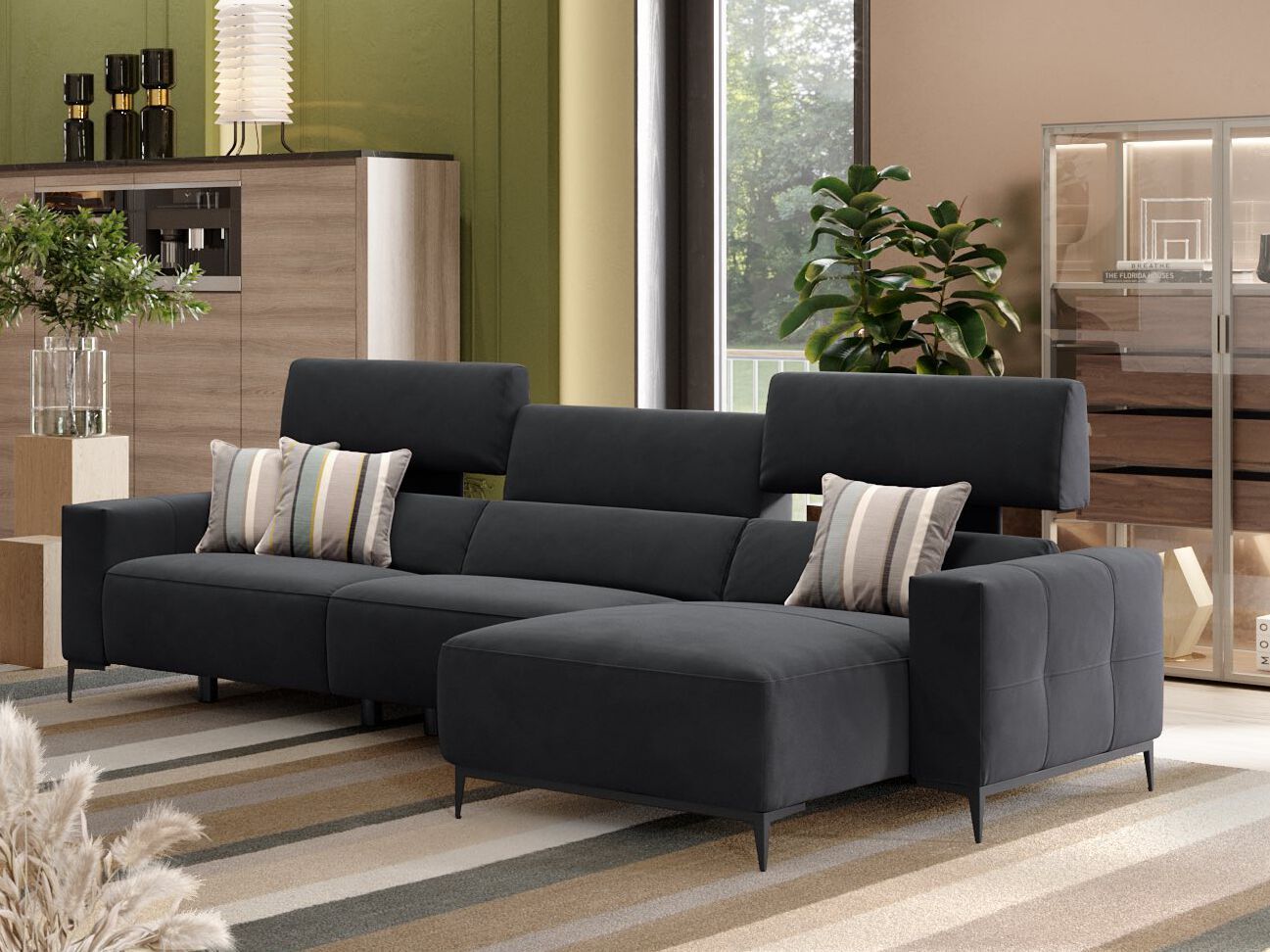 Тканевый диван с полуостровом Sofanella Толедо ARCH-00152535 - Вид №4