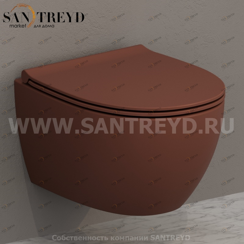 MDS04MT Подвесной унитаз настенный Коричневый Ceramica Globo 4ALL Италия