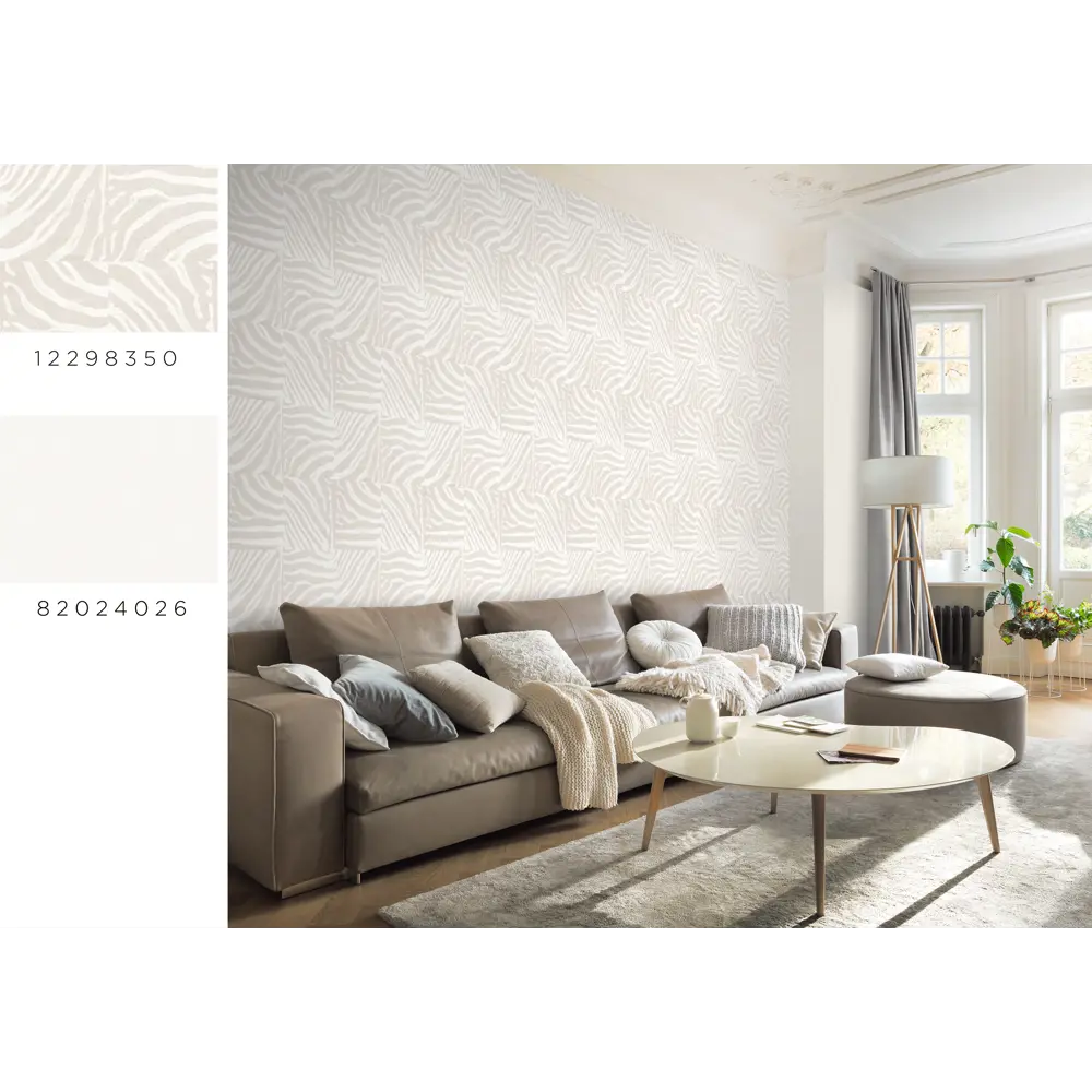 Обои флизелиновые Inspire белые 1.06 м 636833 CAROLYN STLM-2019678 - Вид №3