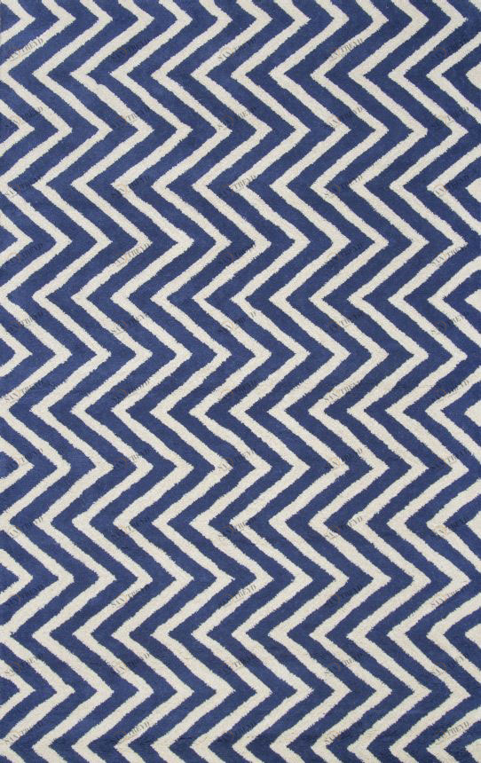 Ковер Zig Zag синий 300х500 DOLLY CAPRETS ДИЗАЙНЕРСКИЕ, ЗИГ ЗАГ 015197 Белый;синий 