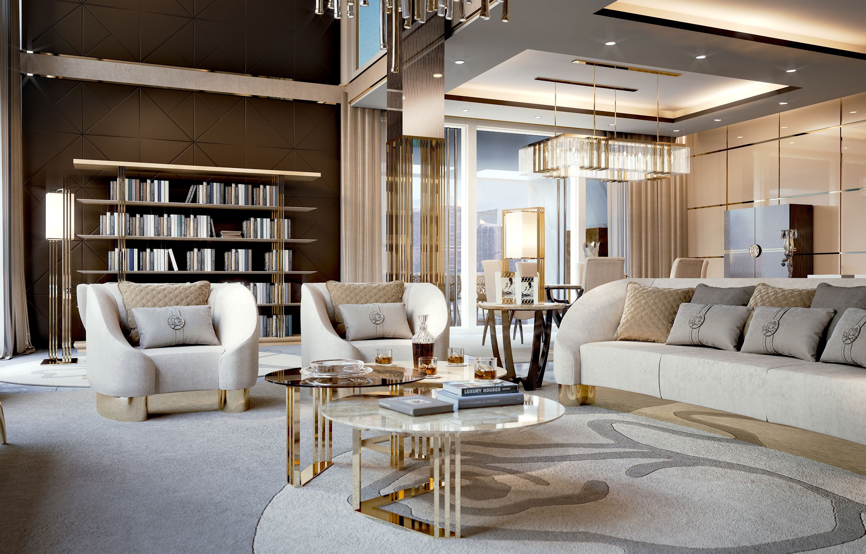 Круглый стеклянный журнальный столик Bizzotto Italia Symphony-Infinity ARCH-00132959 - Вид №1