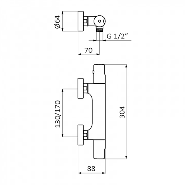 Смеситель для душа TENDER GRB MIXERS 132900 - Вид №1