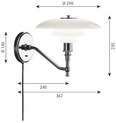 Louis Poulsen Настенный светильник из опалового стекла Ph sun-id-1500836 - Вид №4