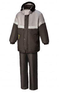 64916 Костюм "Уренгой" VIP зимний черно-стальной с СВП  Зимняя спецодежда  размер 56-58/182-188