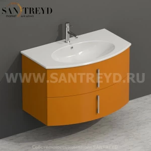 MDMC80Y151 Тумба с двумя ящиками 78 см оранжевая Globo 4ALL Италия