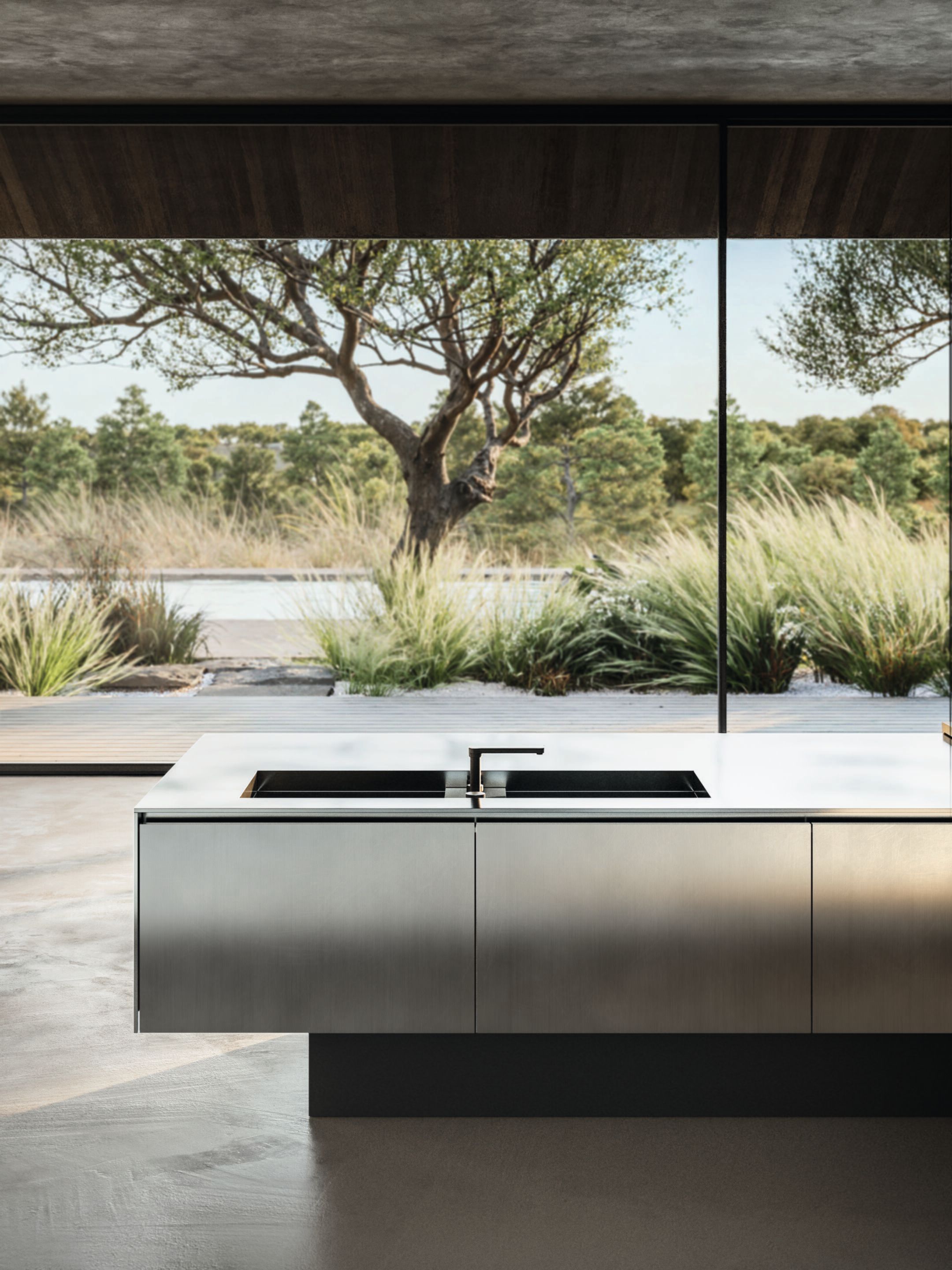 Островная кухня из нержавеющей стали Boffi NOVANTA ARCH-00008341 - Вид №1