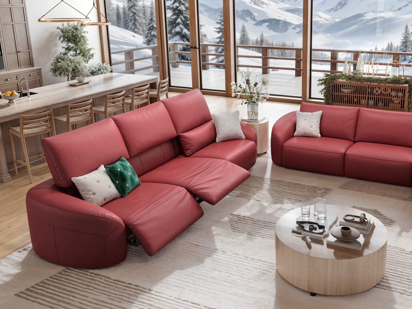 3-местный кожаный диван Sofanella Санкт-Мориц ARCH-00151182 - Вид №4