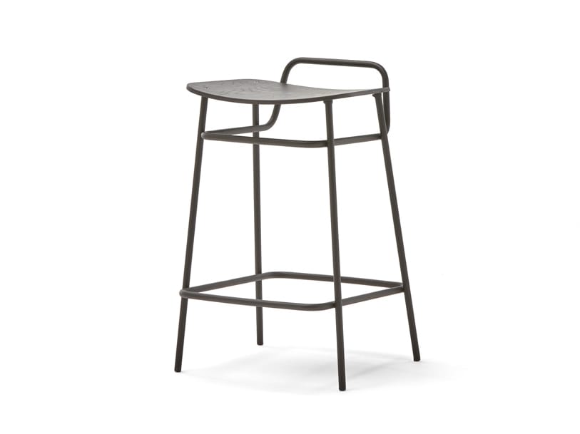 Высокий металлический табурет с подставкой для ног Blasco&Vila Fosca ARCH-00137481 - Вид №7