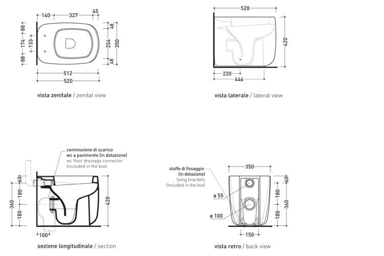 Керамический туалет Ceramica Flaminia Mono' ARCH-00076106 - Вид №5