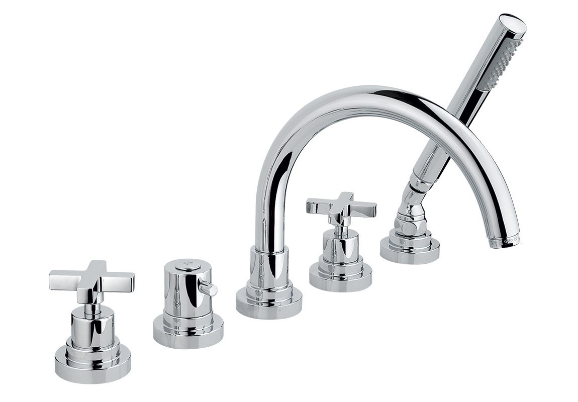 2214 ** 27 Смеситель для ванны краевой с 5 отверстиями Nicolazzi Series Monte Croce 