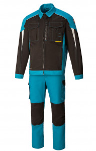 5045246 Костюм NEW черный-аквамарин STATUS  Летняя спецодежда  размер 52-54/182-188