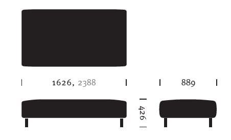 Мягкая скамейка из ткани Herman Miller ColourForm ARCH-00088326 - Вид №5