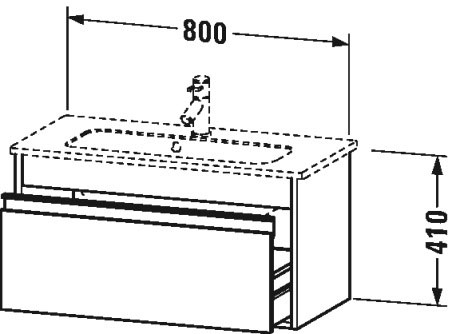 Ketho Тумбочка подвесная компакт Duravit KT642300909 - Вид №1