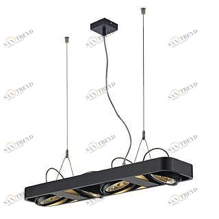 Подвесной светильник черный SLV Aixlight R Long 159081 SLV ДИЗАЙНЕРСКИЕ, AIXLIGHT R LONG 00-3889653 Черный 