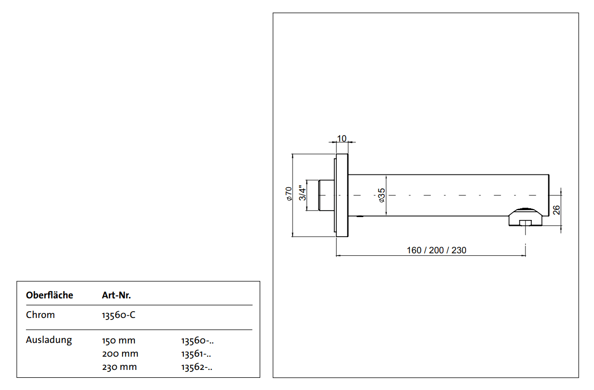 Излив для ванны Kaja Ipuri 13562-С 13562С - Вид №1