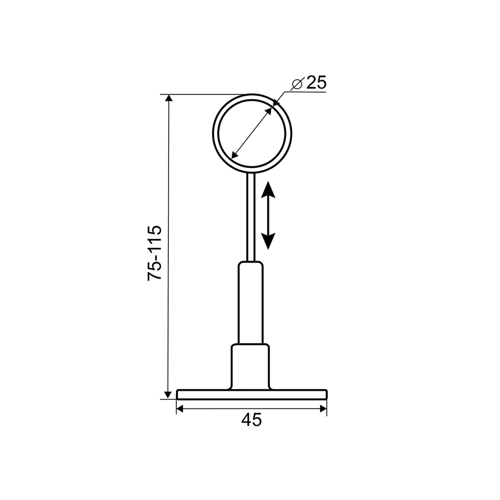 Кронштейн штанги для вешалок PALLADIUM JF-72 черный 88483006 STLM-1004593 - Вид №3