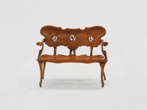 BD Barcelona Design Скамья из массива дерева со спинкой Calvet