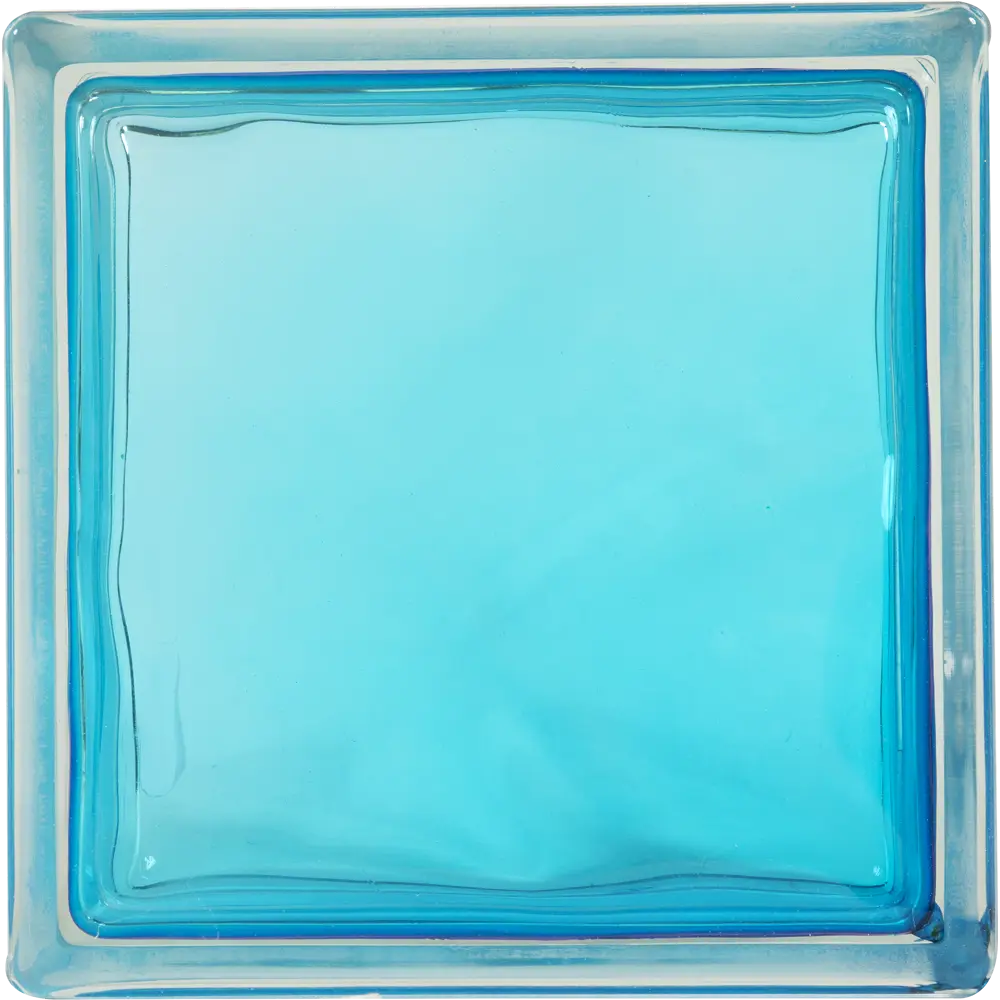 Стеклоблок Богема Волна цвет ярко-бирюзовый VITRABLOCK STLM-2019134 - Вид №2