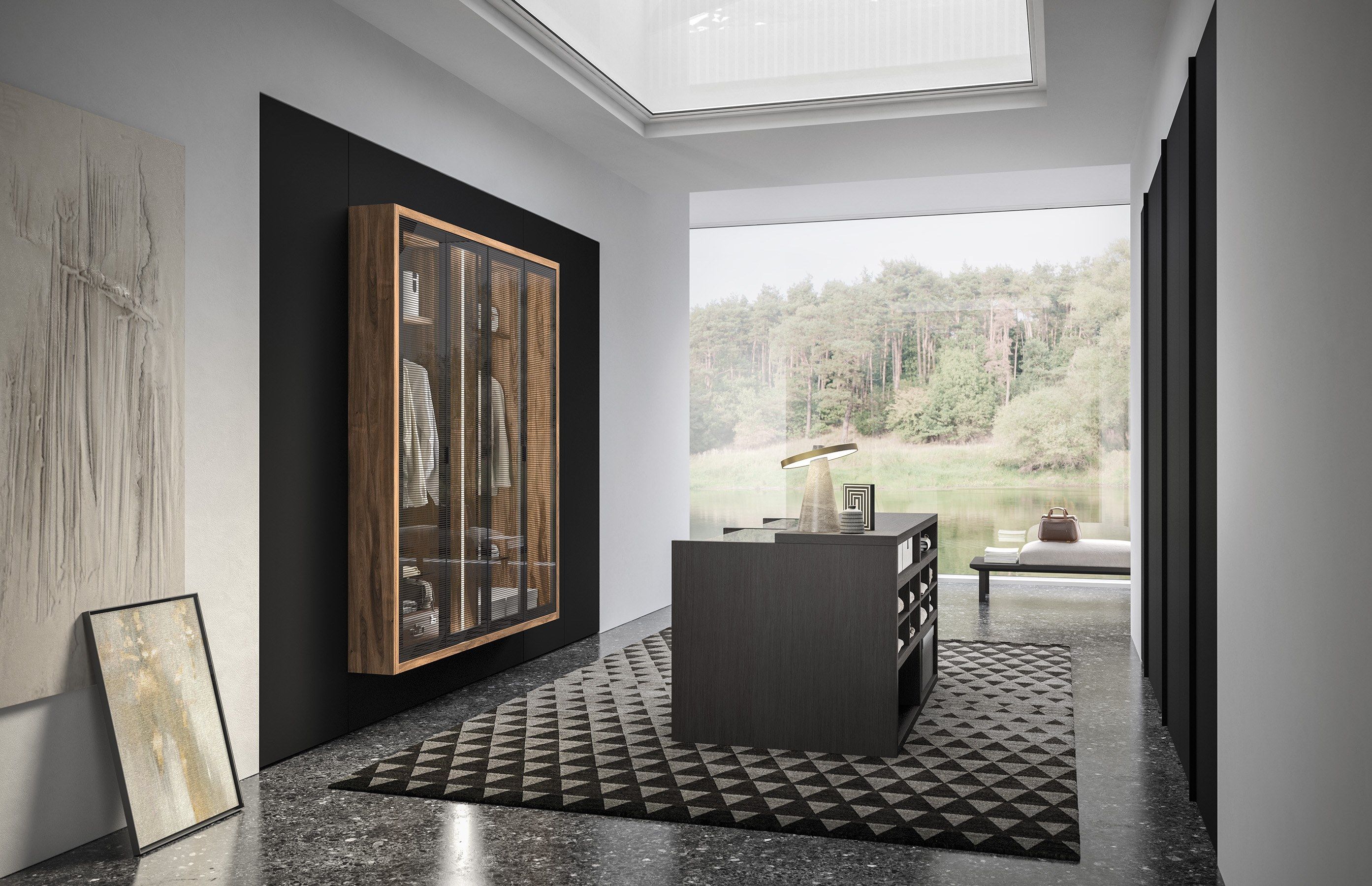 Секционный шкаф из дерева и стекла TUMIDEI Alcova System ARCH-00026940 - Вид №3