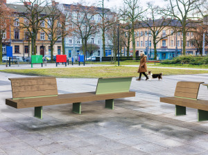 Скамья WPC со спинкой