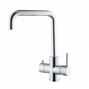 Полный комплект, состоящий из однорычажного смесителя для мойки с поворотным изливом и ручного душа с упором для мытья посуды. REAL NEWFORM Италия