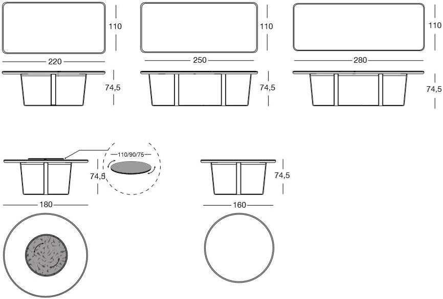 Longhi Круглый мраморный стол Loveluxe 2019 – rhythm collection sun-id-1465914 - Вид №4