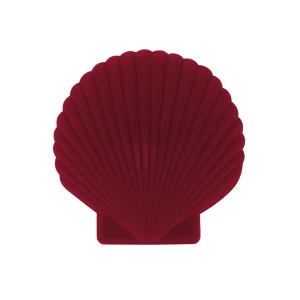 Шкатулка для украшений бархатная красная Shell DOIY  00-3880882 Красный